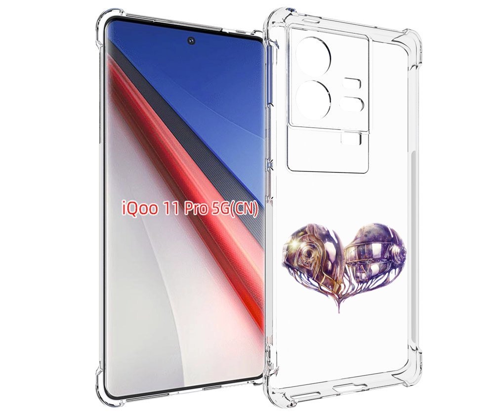 

Чехол бампер MyPads сердце абстракция для Vivo iQOO 11 Pro проти..., Прозрачный, Tocco