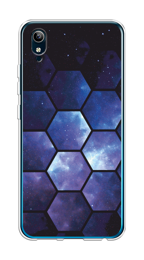 

Чехол на Vivo Y91c/Y1s "Соты космос", Черный;фиолетовый, 263250-1