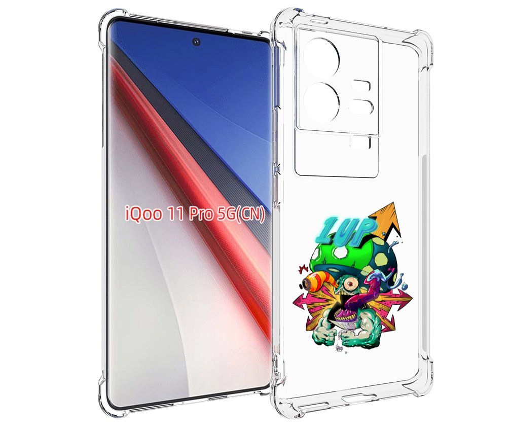 

Чехол бампер MyPads сильный гриб абстракция для Vivo iQOO 11 Pro..., Прозрачный, Tocco