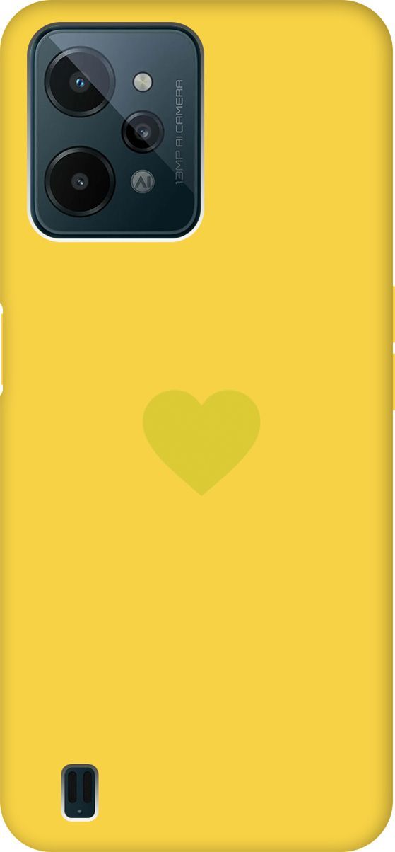 

Силиконовый чехол на realme C31 с принтом "Heart" желтый, Желтый;золотистый, 1573000