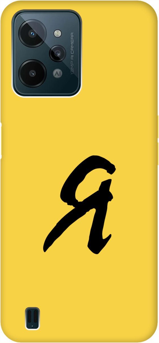 

Силиконовый чехол на realme C31 с принтом "I" желтый, Желтый;черный, 1573100
