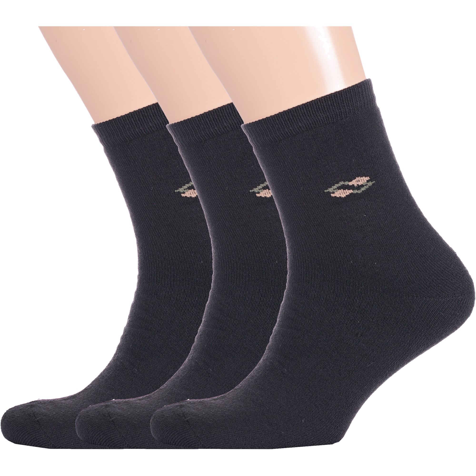 Комплект носков мужских VASILINA 3-0с3463 черных 29, 3 шт.