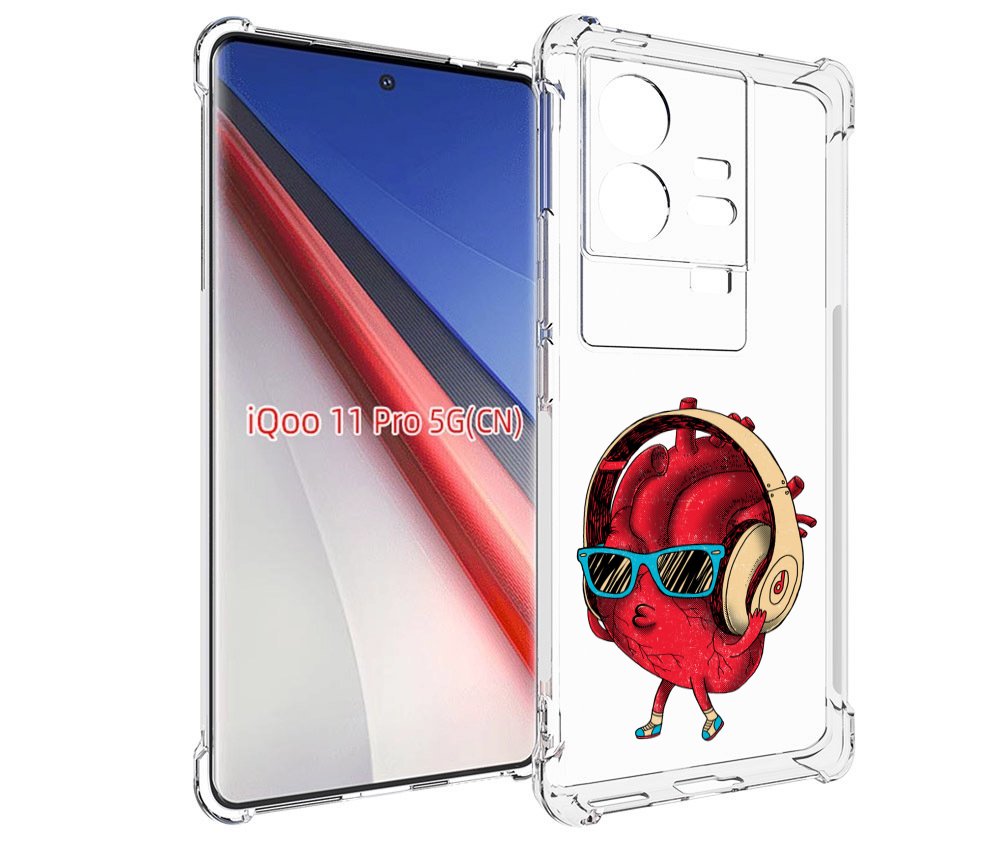 

Чехол бампер MyPads слушай сердце для Vivo iQOO 11 Pro противоуд..., Прозрачный, Tocco