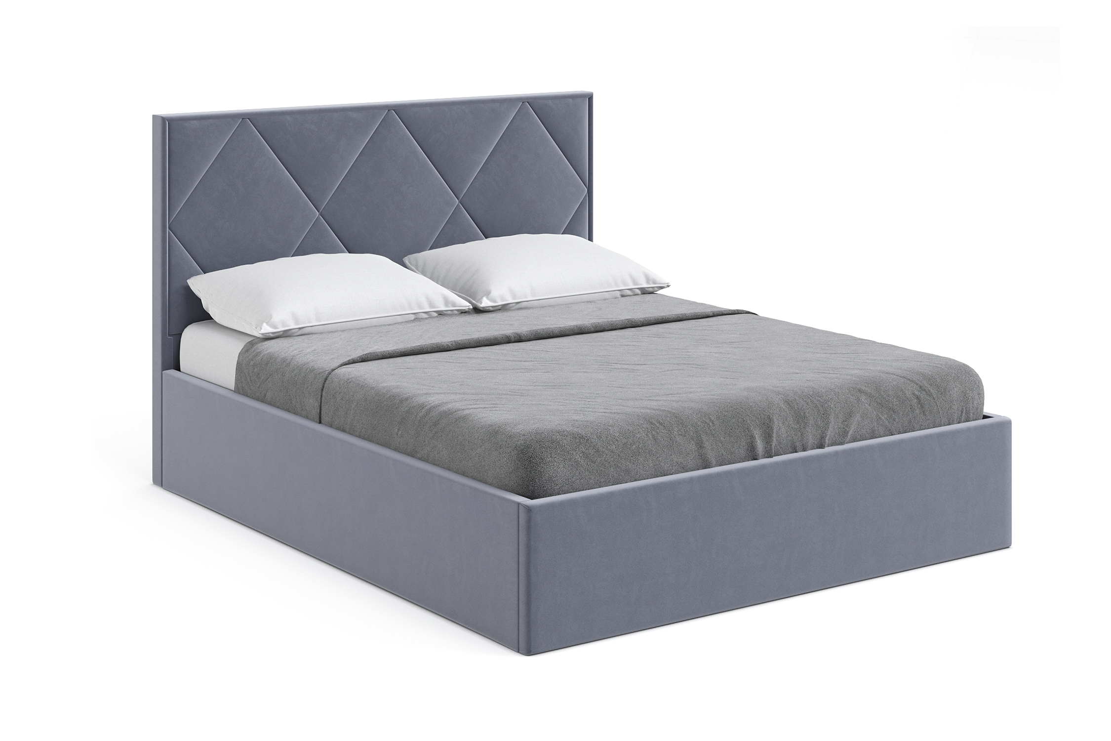 Кровать Нонтон Дали велюр серый 35790₽