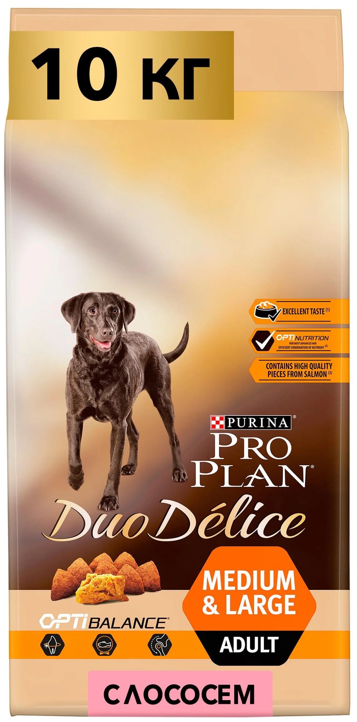

Сухой корм для собак Pro Plan Duo Delice, с высоким содержанием лосося, 10 кг