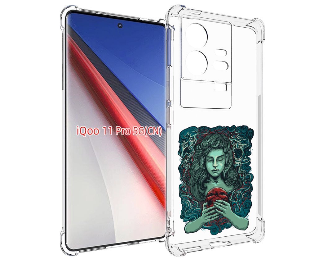 

Чехол бампер MyPads спящая девушка для Vivo iQOO 11 Pro противоу..., Прозрачный, Tocco