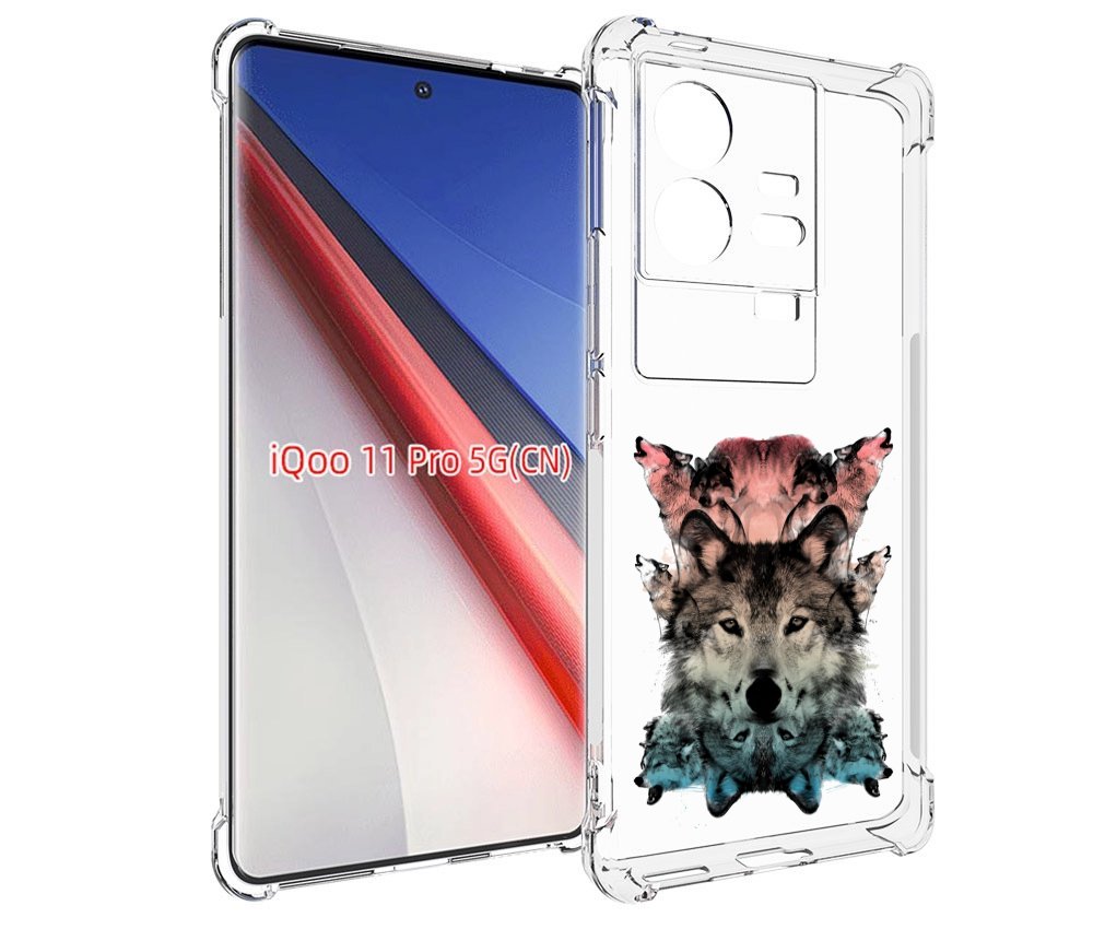 Чехол бампер MyPads стая для Vivo iQOO 11 Pro противоударный