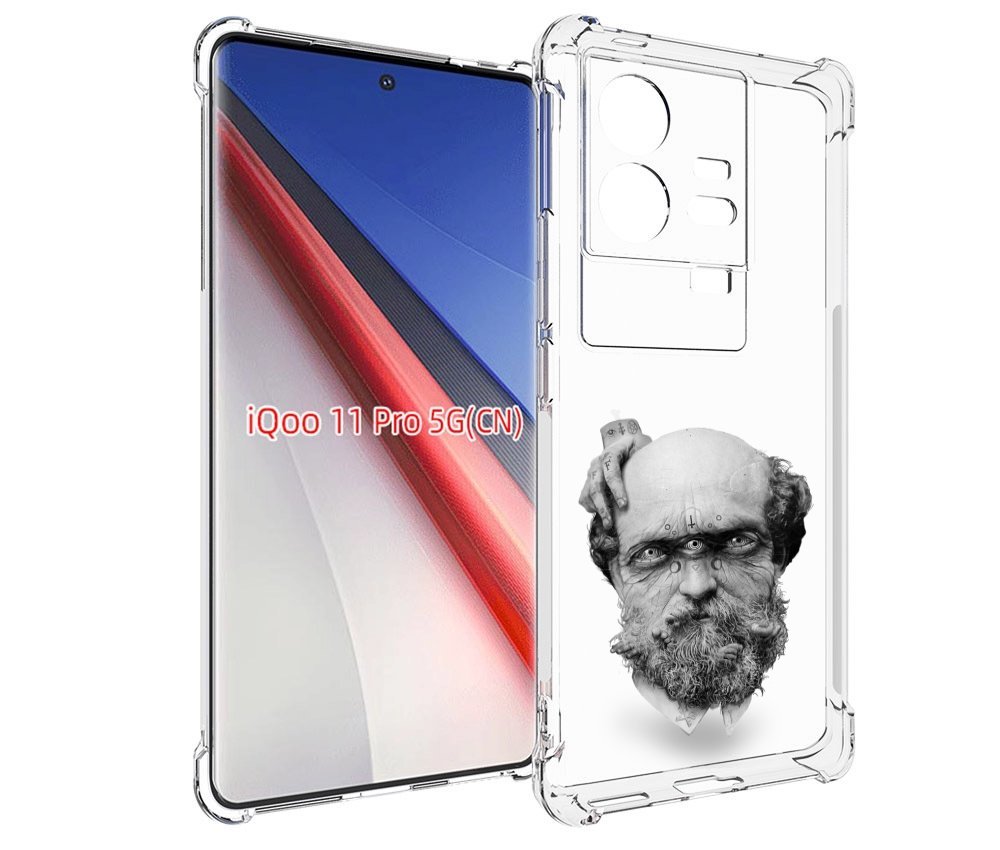 

Чехол бампер MyPads страшный бородатый мужчина абстракция для Vi..., Прозрачный, Tocco