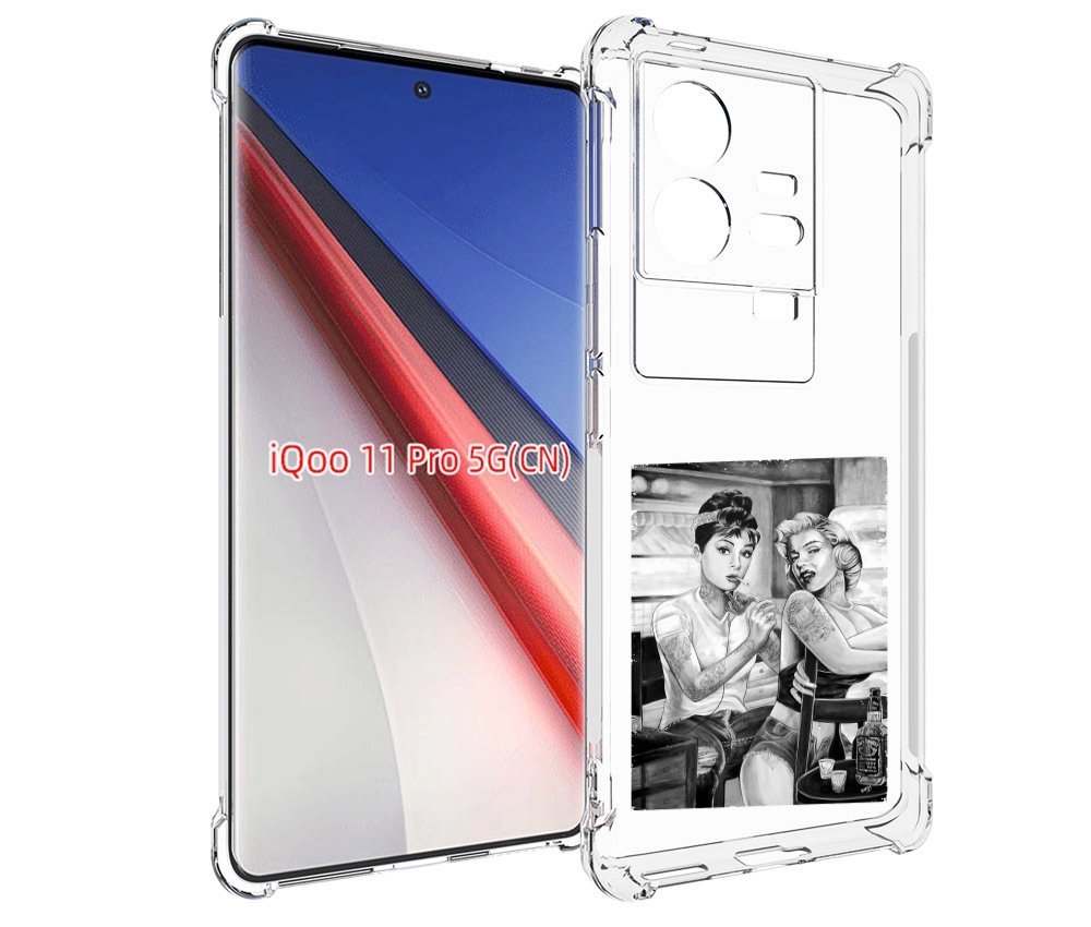 

Чехол бампер MyPads тату мастер для Vivo iQOO 11 Pro противоударный, Прозрачный, Tocco