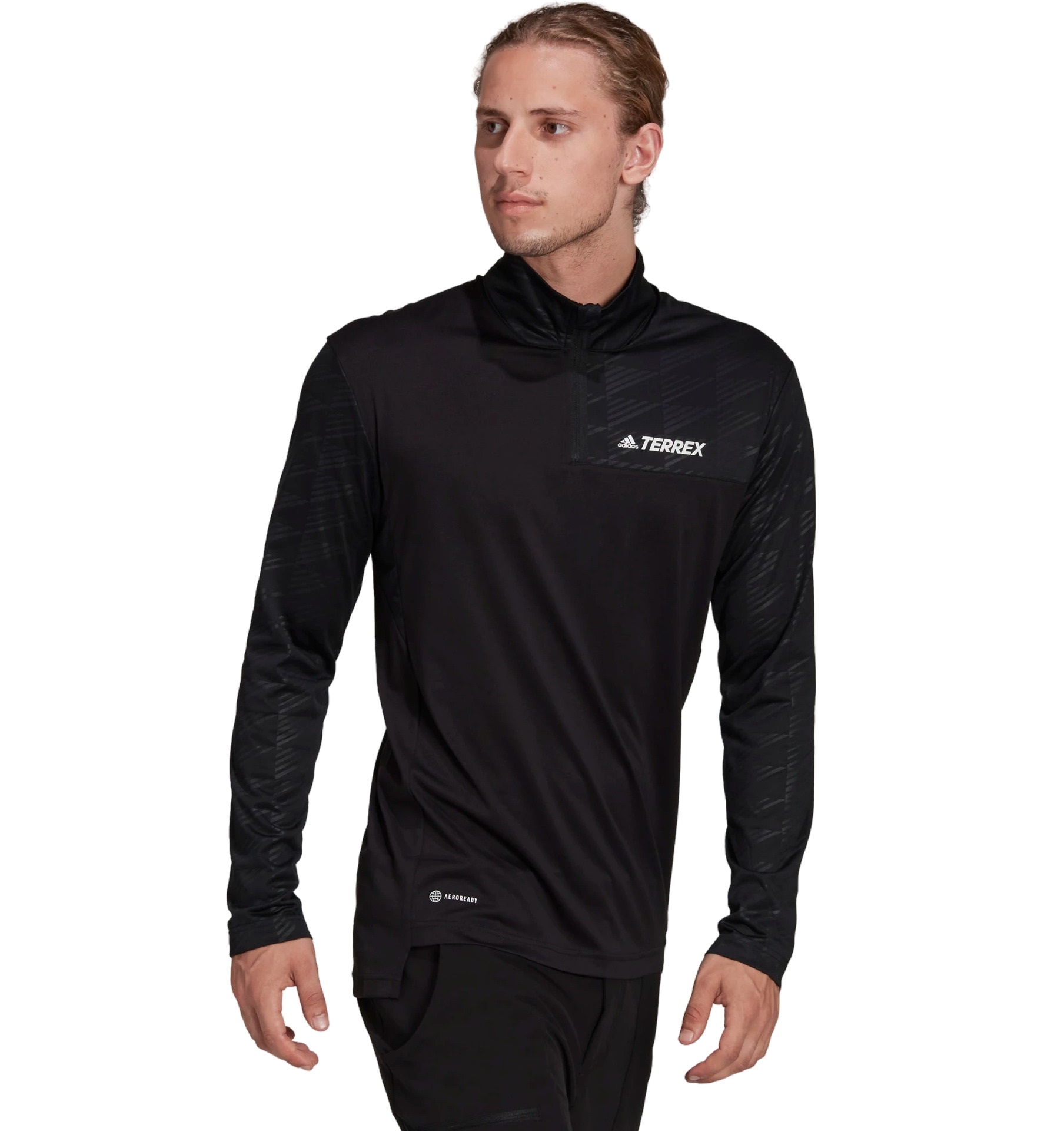 

Лонгслив мужской Adidas H53391 черный XS, Mt Half Zip Ls