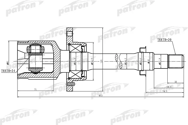 

PATRON ШРУС PATRON PCV1426