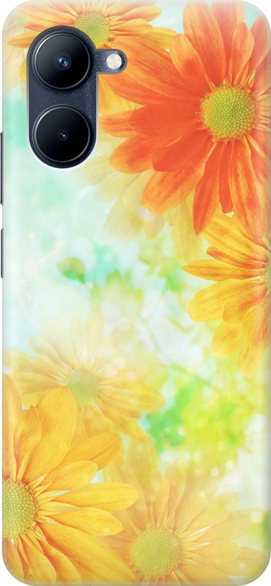 

Силиконовый чехол на realme C33 с принтом "Оранжевые цветы", Желтый;зеленый, 1574100