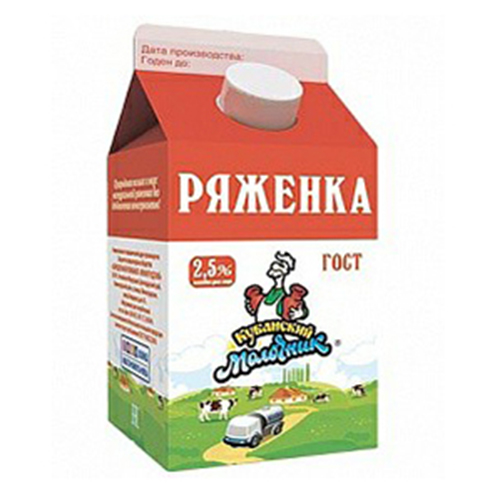 

Ряженка Кубанский Молочник 2,5% 450 мл