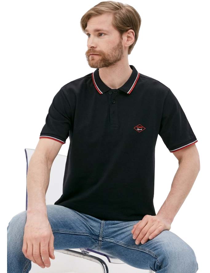 

Футболка мужская Lee cooper MT2M120468BS2LC1-BLK черная XL, Polo