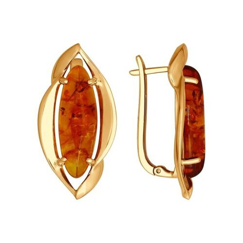 

Серьги из серебра TEO MAORI 883020032, янтарь искусственный, 883020032
