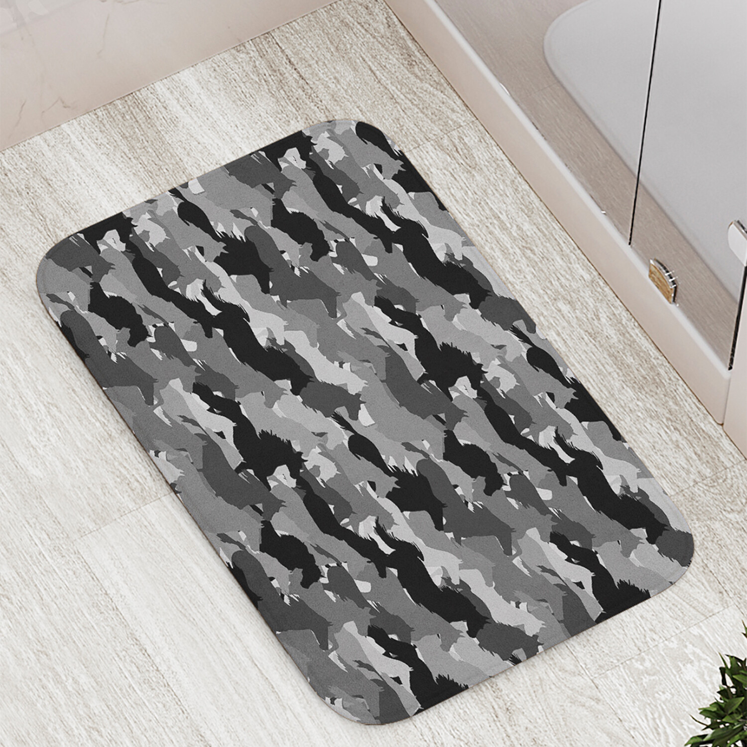 

Коврик противоскользящий JoyArty "Лошади скачут" для ванной сауны бассейна 77х52 см, Лошади скачут