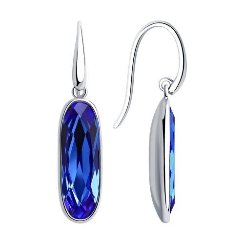 

Серьги подвески из серебра TEO MAORI 894022110, кристалл ювелирный, 894022110