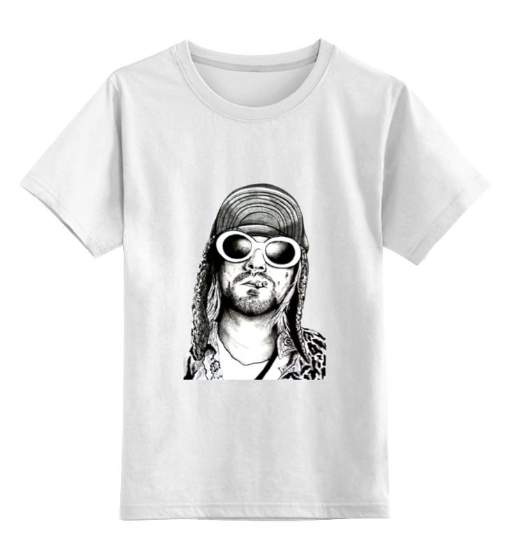 

Футболка детская Printio Kurt cobain цв. белый р. 164, Kurt cobain