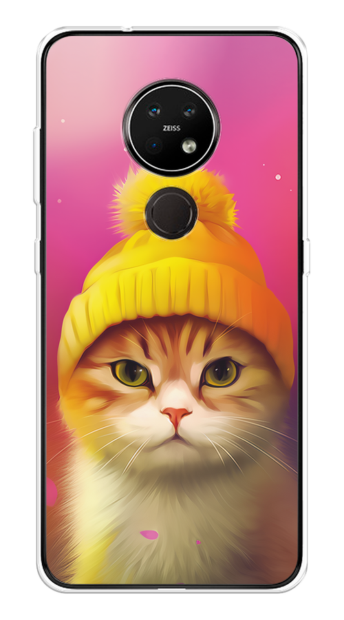 

Чехол на Nokia 6.2/7.2 "Котик в шапочке", Розовый;желтый;бежевый, 123050-1