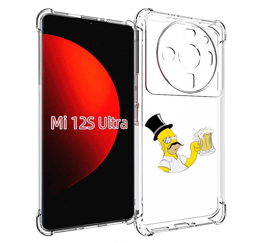 

Чехол MyPads гомер-с-напитком для Xiaomi 12S Ultra, Прозрачный, Tocco
