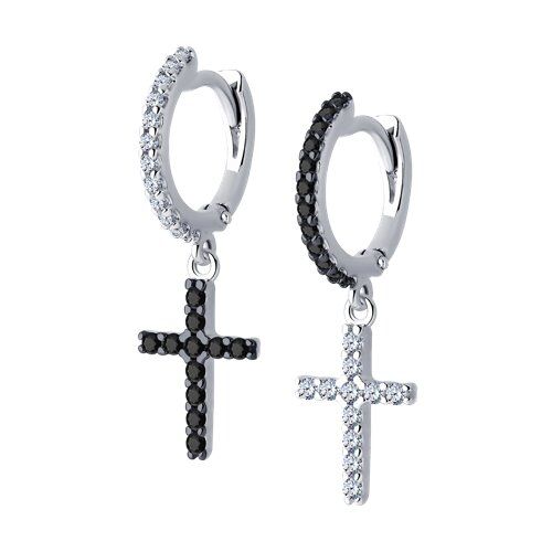 

Серьги подвески из серебра TEO MAORI 894026500, фианит, 894026500