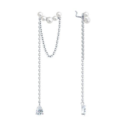 

Серьги из серебра TEO MAORI 894026792, жемчуг культивированный/фианит, 894026792