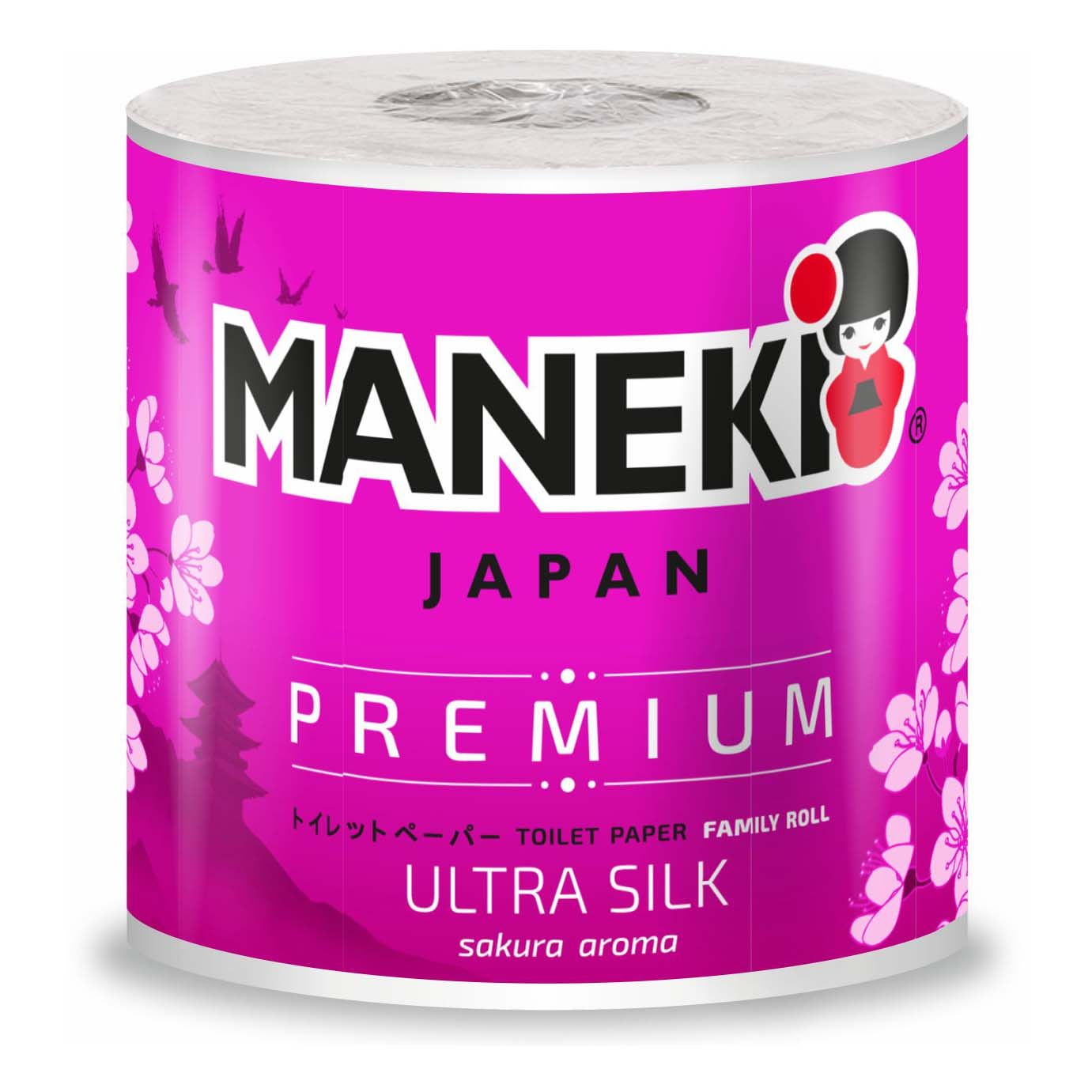 Туалетная бумага Maneki Sakura Сакура трехслойная 1 шт