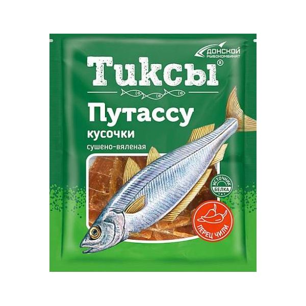 

Путассу Тиксы сушено-вяленая с перцем кусочки 70 г