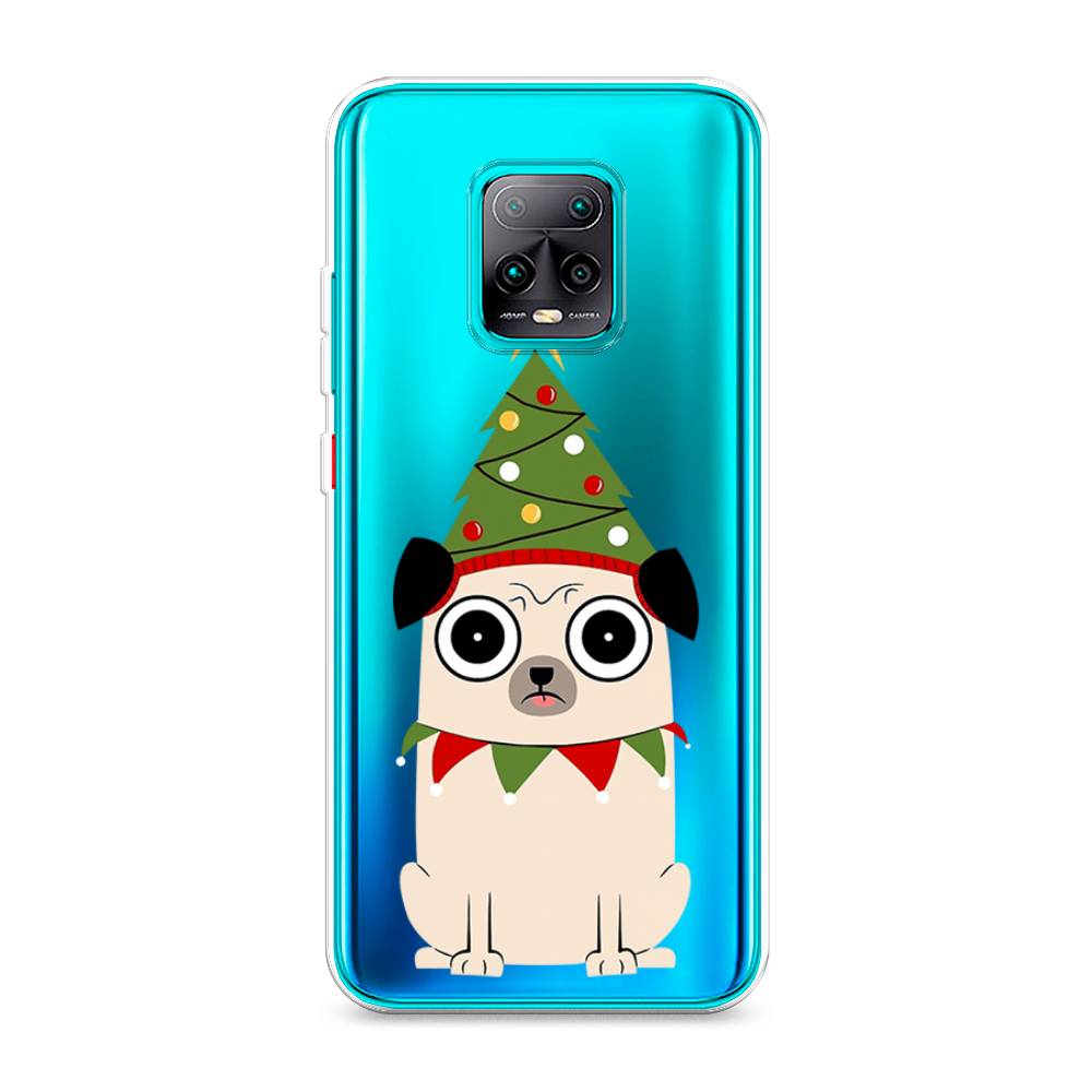 

Чехол на Xiaomi Redmi 10X Pro 5G "Собачка с ёлочкой", Бежевый;красный;зеленый, 38650-1