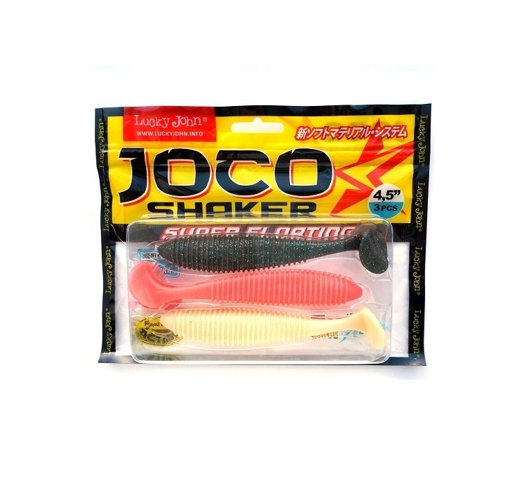

Силиконовая приманка Lucky John Pro Series Joco Shaker 114,3 мм, MIX1, 3 шт., Разноцветный, Pro Series Joco Shaker