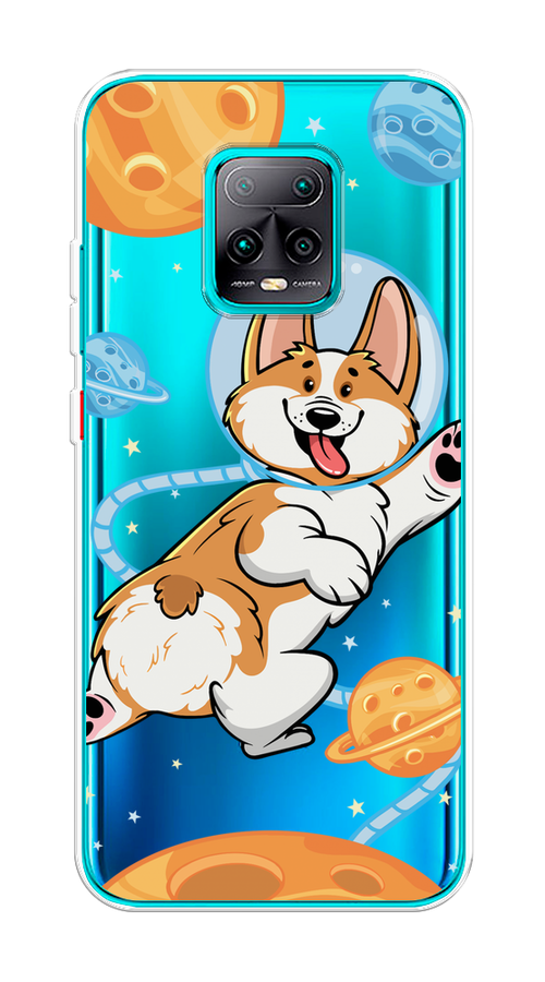 

Чехол на Xiaomi Redmi 10X Pro 5G "Корги-космонавт", Голубой;бежевый;белый, 38650-1