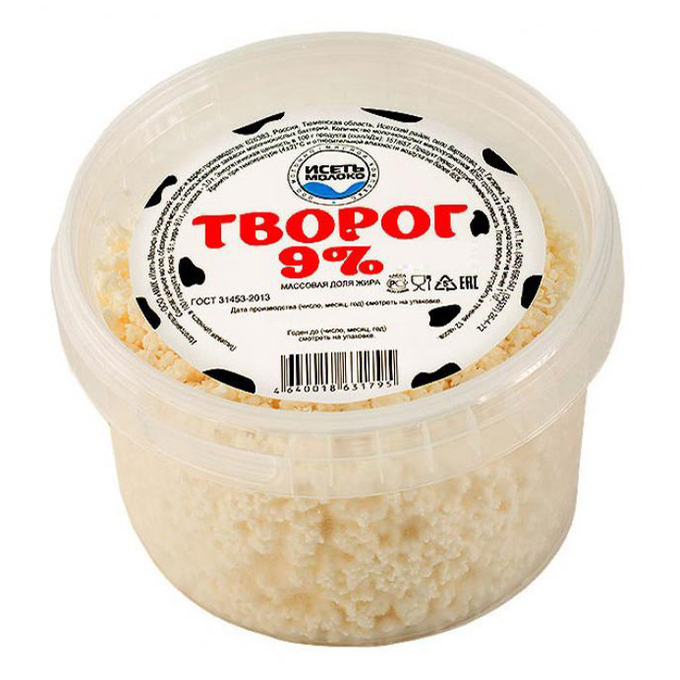 

Творог рассыпчатый Исетское молоко 9% 290 г