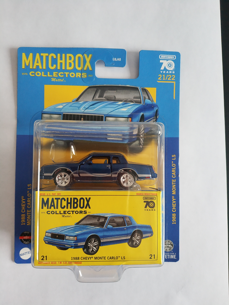 Машинка коллекционная Matchbox 70 years 1988 CHEVY MONTE CARLO LS HLJ74