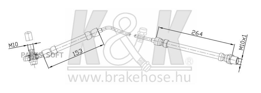 

Шланг Тормозной Задн Лев Bmw: X5 3.0i 00- K&K арт. FT6216