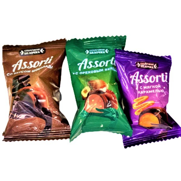 

Конфеты шоколадные Сибирская белочка Assorti микс