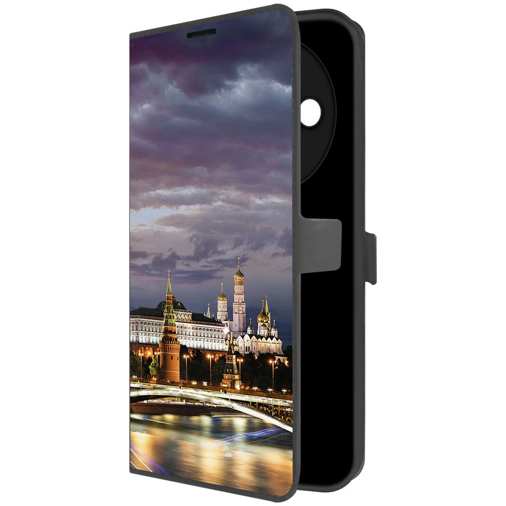 

Чехол-книжка Krutoff Eco Book для Xiaomi Redmi A3 Россия, Московский Кремль (черный)