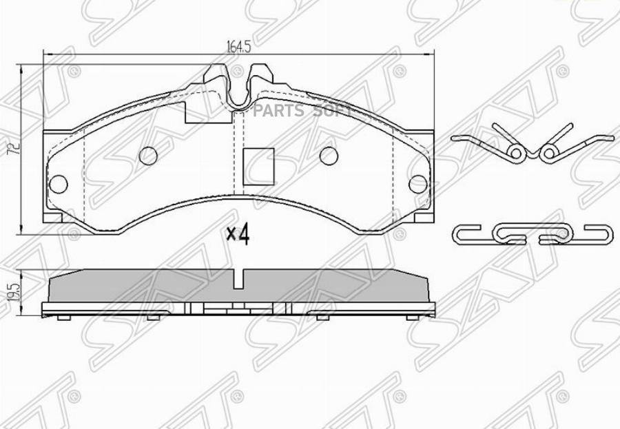 

Колодки Тормозные Перед/Зад Mercedes Sprinter 901/902/903/904/906/909 Sat Sta00442015
