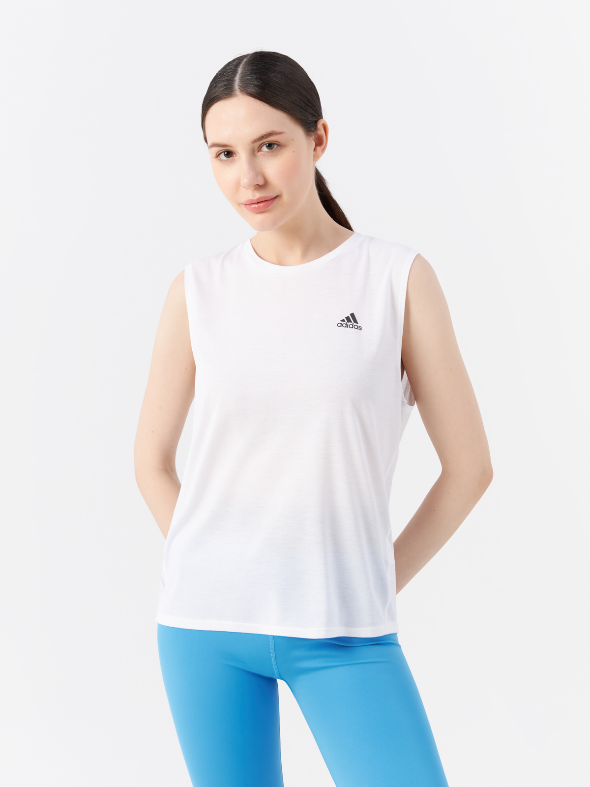 Майка женская Adidas Run Icons Running Muscle Tank HK9117 белая S