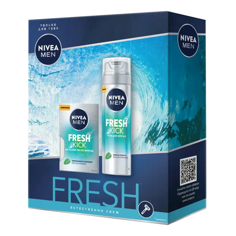 

Набор для бритья Nivea Men Fresh Kick мужской 2 предмета