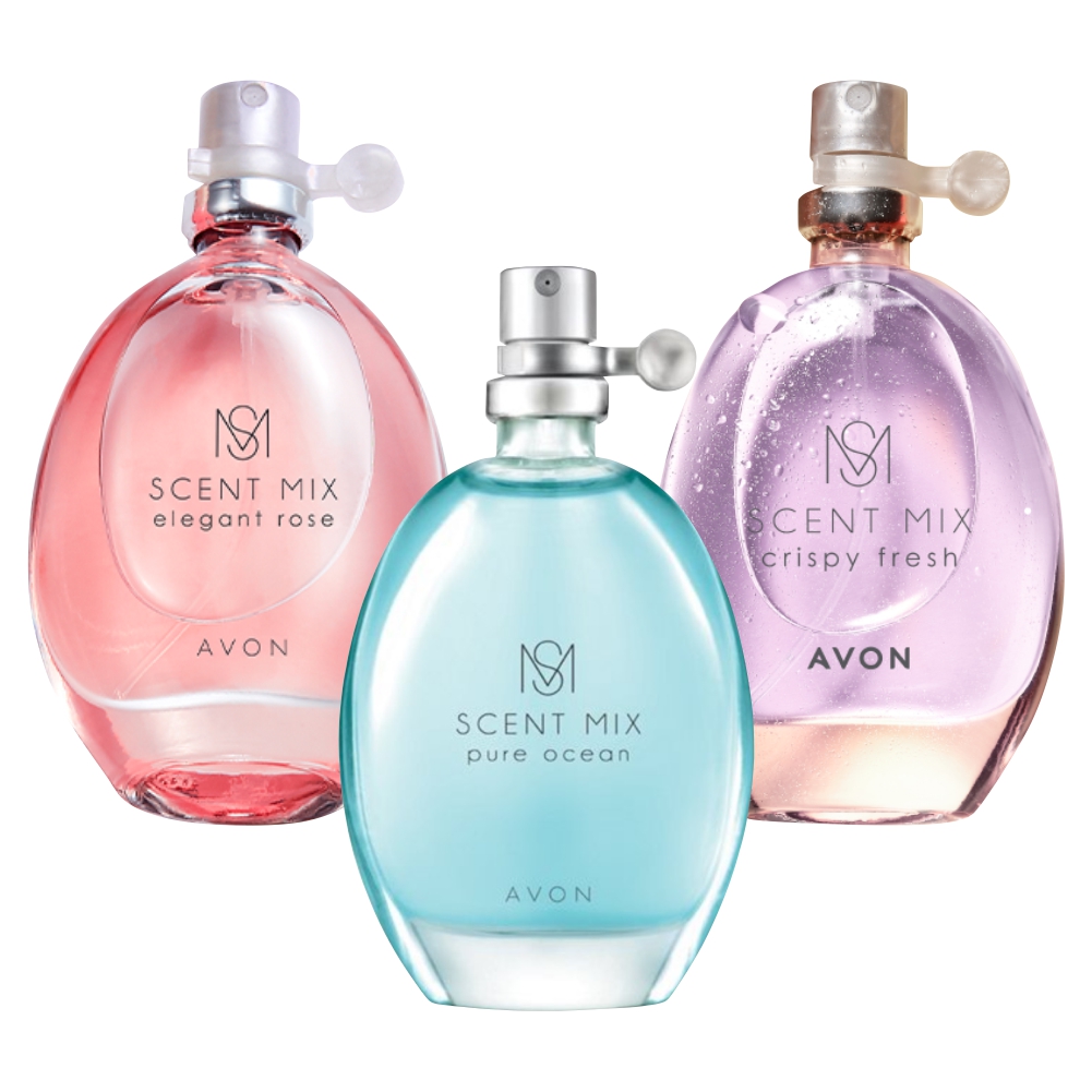 Туалетная вода Avon Elegant Rose Crispy Fresh Pure Ocean Scent Mix для нее 1309₽