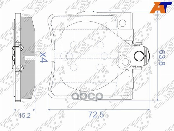 

Колодки Тормозные Зад Mercedes W203/Cl203/C209 Sat арт. ST-A0044209120