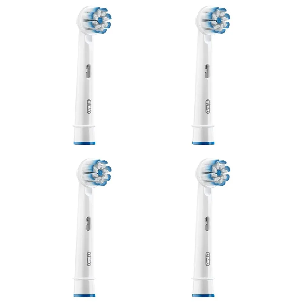 Насадка для электрической зубной щетки Oral-B EB60-4 Sensitive Clean, 4 шт. насадка для электрической зубной щетки oral b sensitive clean ultrathin