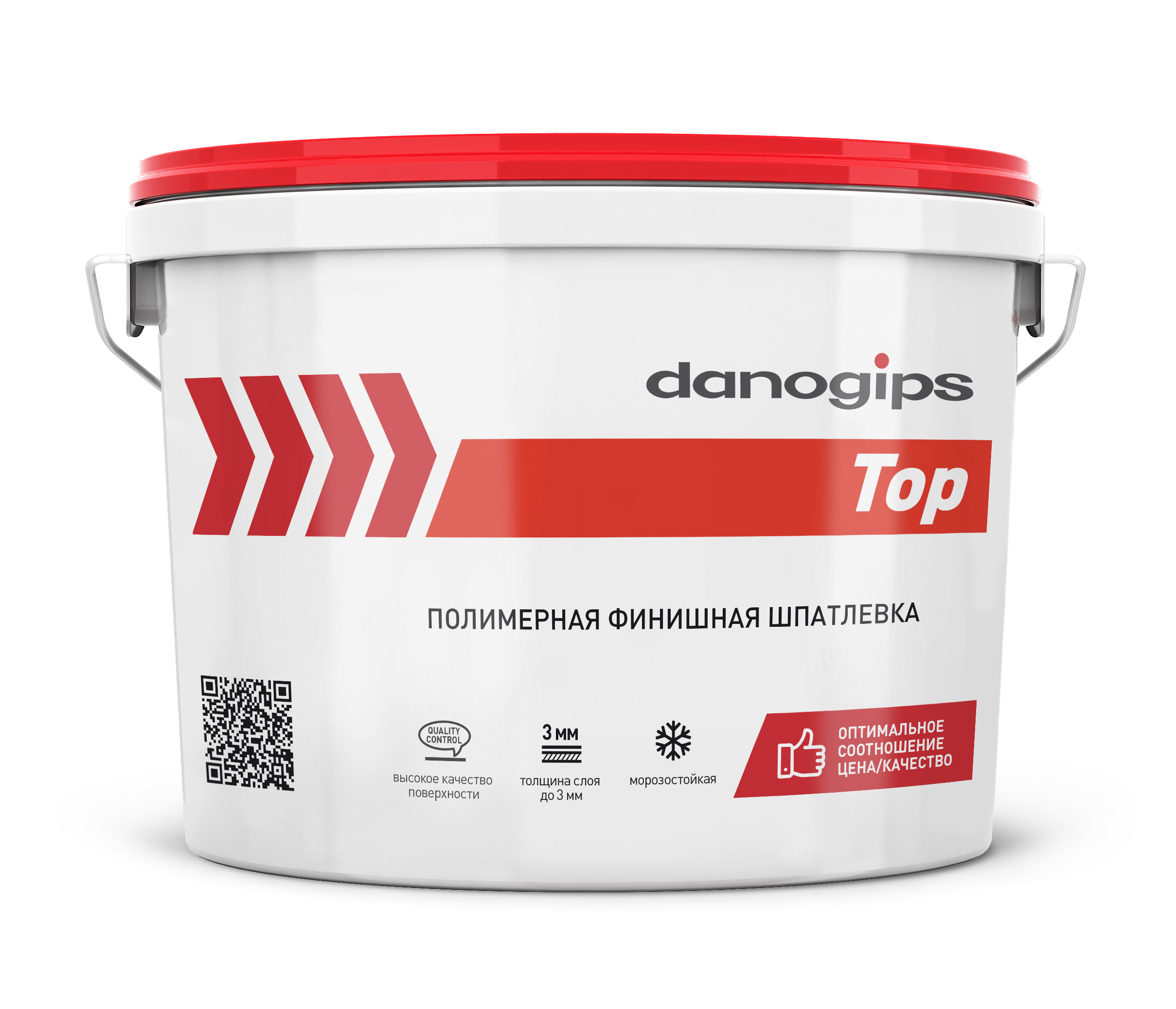 Шпатлевка финишная полимерная DANOGIPS 4787011 TOP 10 л (16,5кг) 600021454703 серый