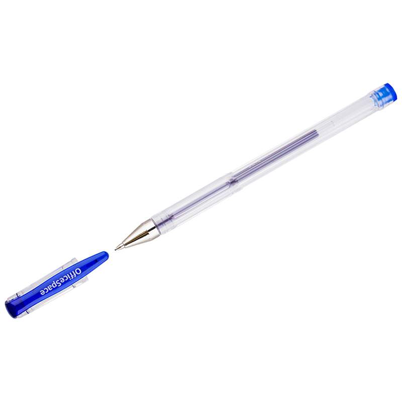 Ручка гелевая OfficeSpace 180138, синяя, 0.5 мм, 12 штук