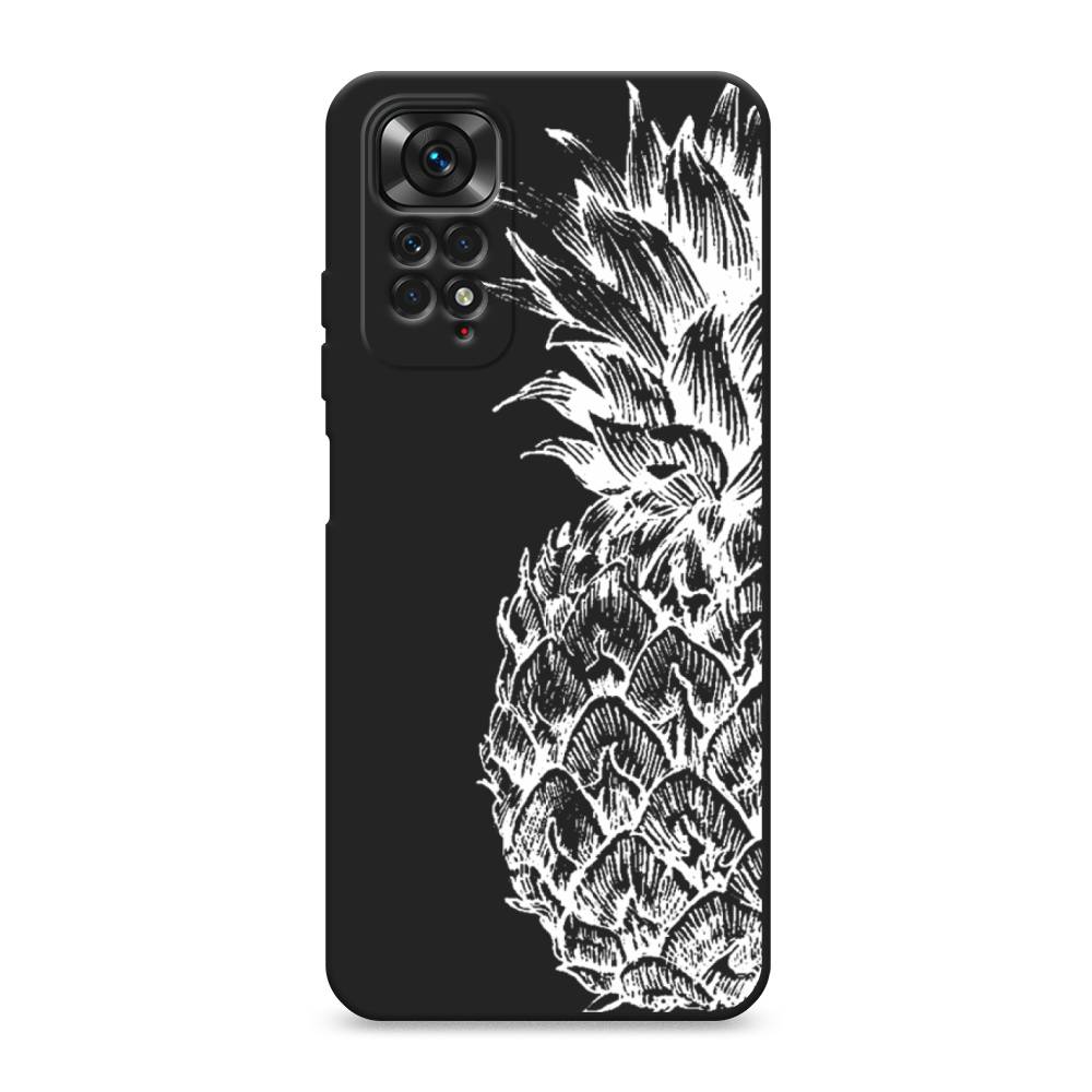 

Чехол Awog на Xiaomi Redmi Note 11 4G / Сяоми Редми Нот 11 4G "Ананас графика белая", Белый
