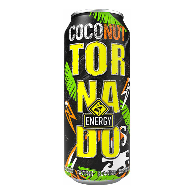 

Напиток энергетический Tornado Energy Coconut газированный 450 мл