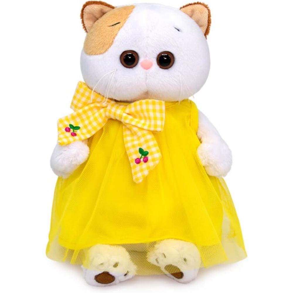 Купить Мягкая игрушка Budi Basa Basik & Co Кошечка Ли-Ли в желтом платье с бантом 24 см LK24-099,