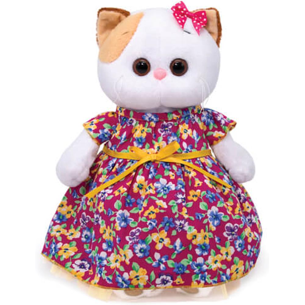 Купить Мягкая игрушка Budi Basa Basik & Co Кошечка Ли-Ли в платье с цв. принтом 24 см LK24-055,