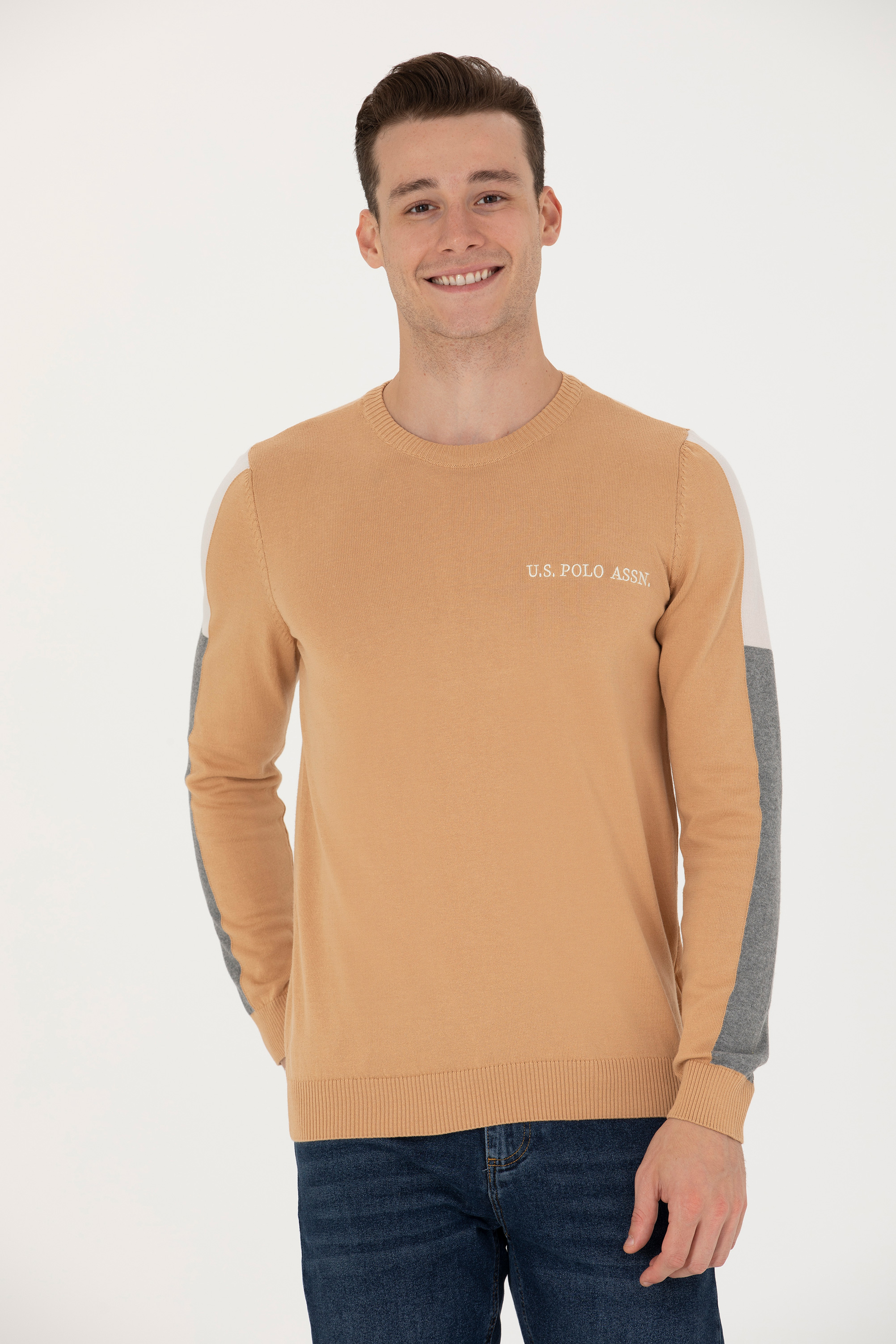 

Джемпер мужской US Polo G081SZ0TK0SADEN бежевый 2XL, G081SZ0TK0SADEN