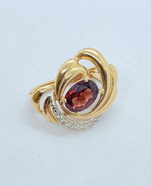 

Серьги из золота Новик-М 20660, гранат/фианит, 20660